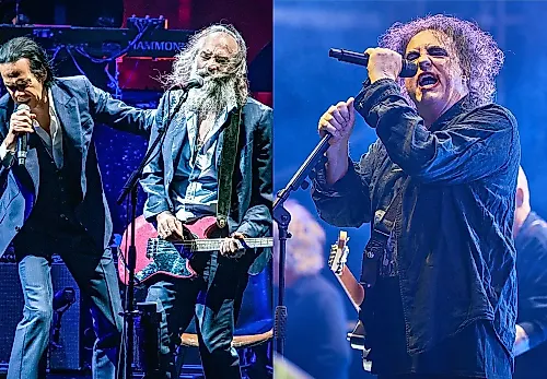 Nick Cave и The Bad Seeds смотрят на The Cure на фестивале Way Out West