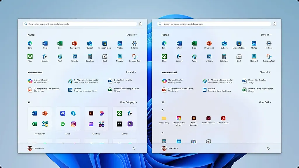Microsoft напоминает о себе: новое меню «Пуск» в Windows 11 для владельцев OLED