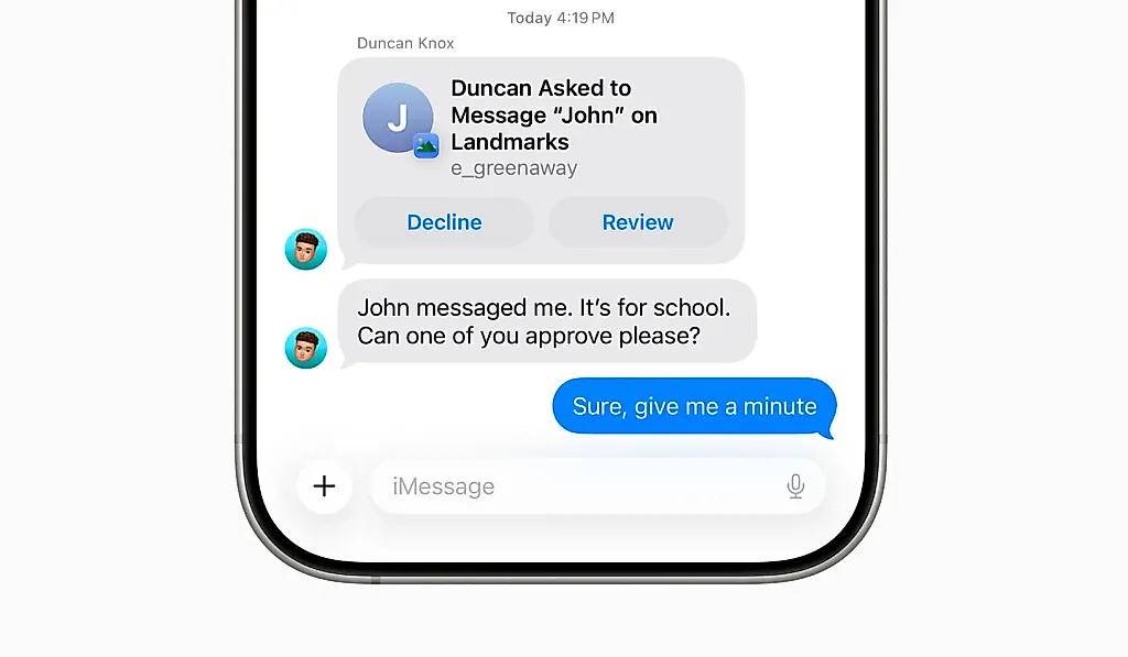 Apple вводит новые правила для общения детей