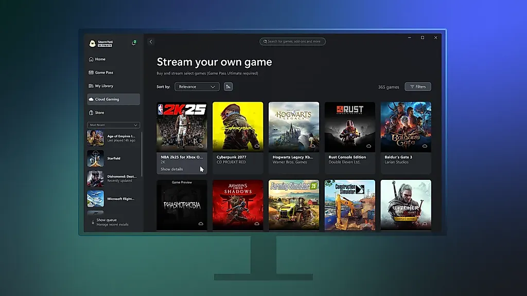 Xbox тестирует стриминг личных игр на ПК