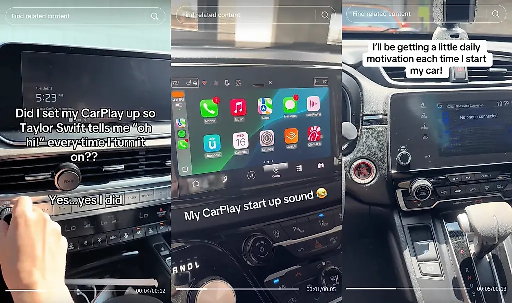 Новый TikTok-тренд: любой звук при запуске CarPlay