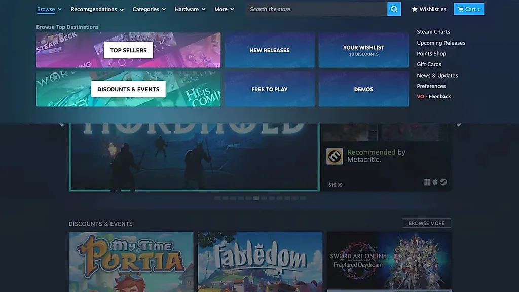 Steam тестирует новое оформление магазина