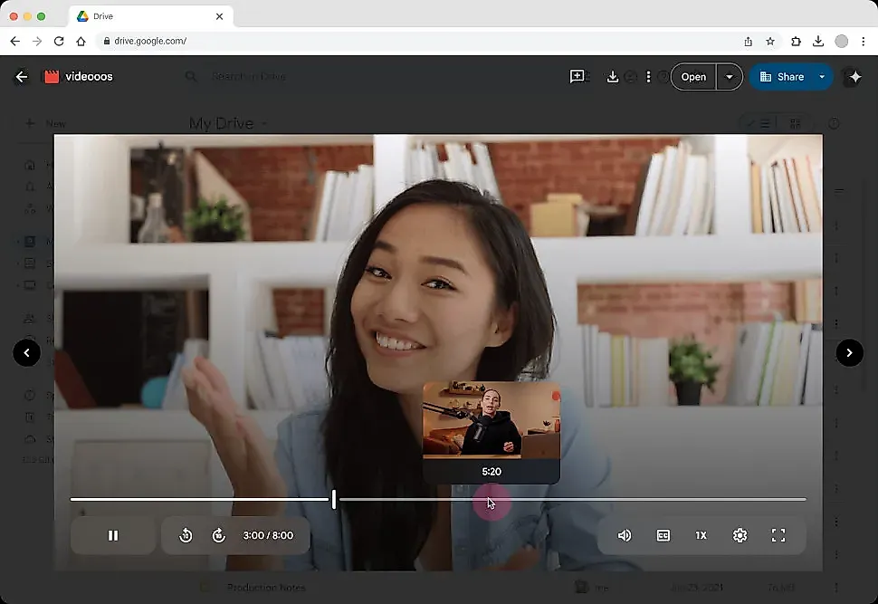 Google Workspace внедряет предпросмотр видео, как на YouTube