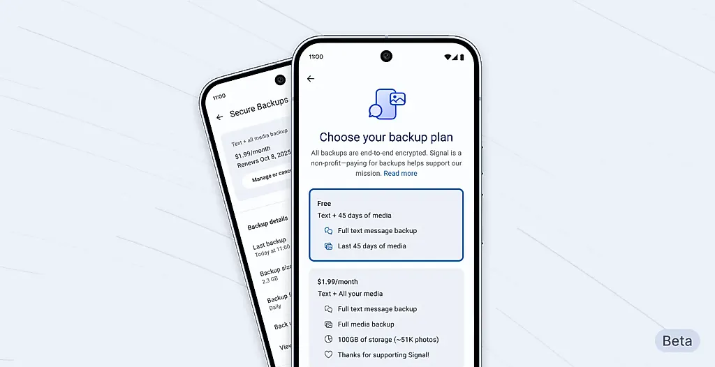 Первая платная функция Signal: защищённые резервные копии