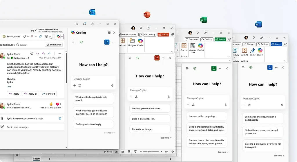 Microsoft открыла бесплатный Copilot Chat для всех Office-программ
