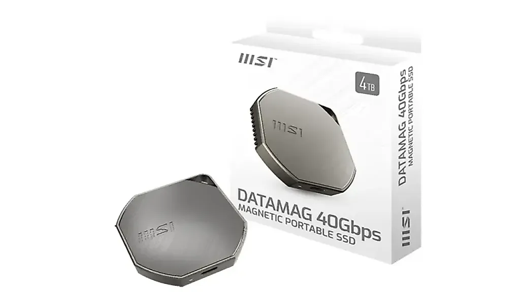 MSI презентовала новый SSD Datamag с магнитным креплением и скоростью до 40 Гбит/с