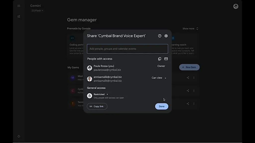Google упростил обмен AI-ботами Gemini Gems