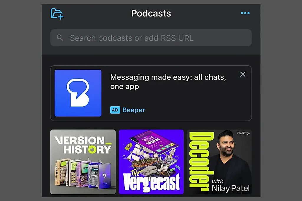 Pocket Casts: Реклама для купивших пожизненную подписку