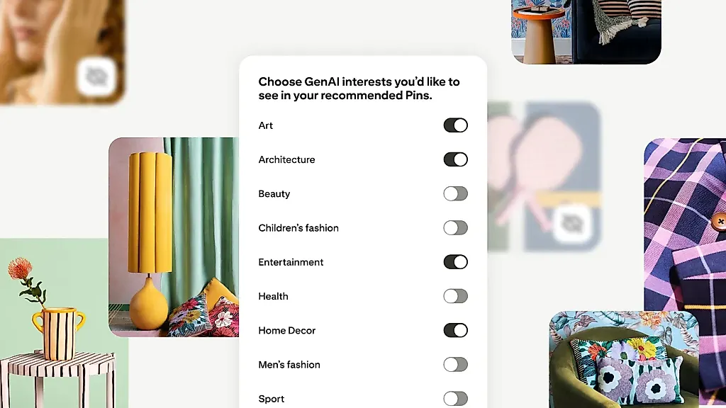 Pinterest запускает «тюнер» для ИИ-контента