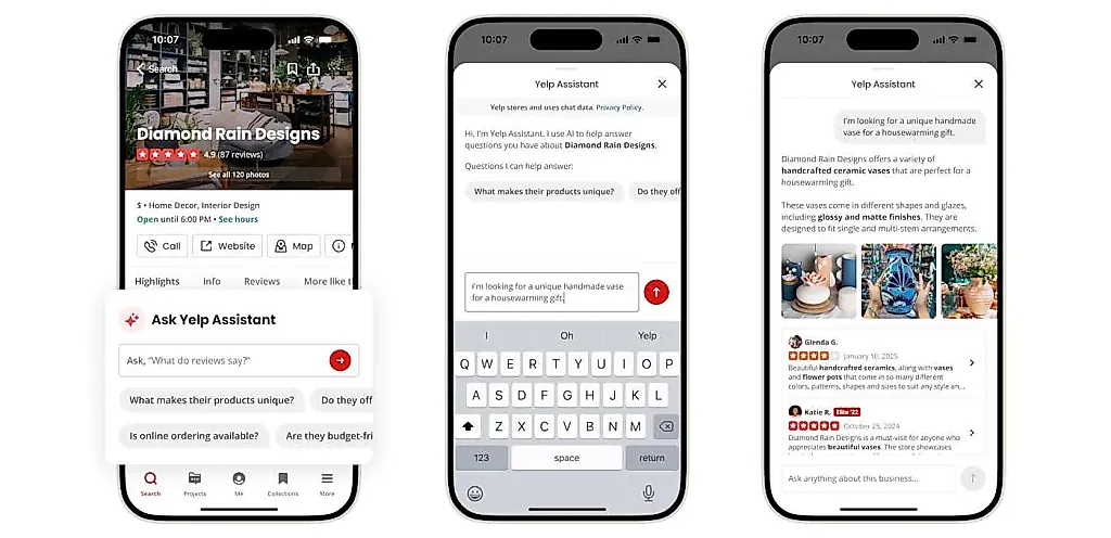 Yelp внедряет ИИ и чат-боты