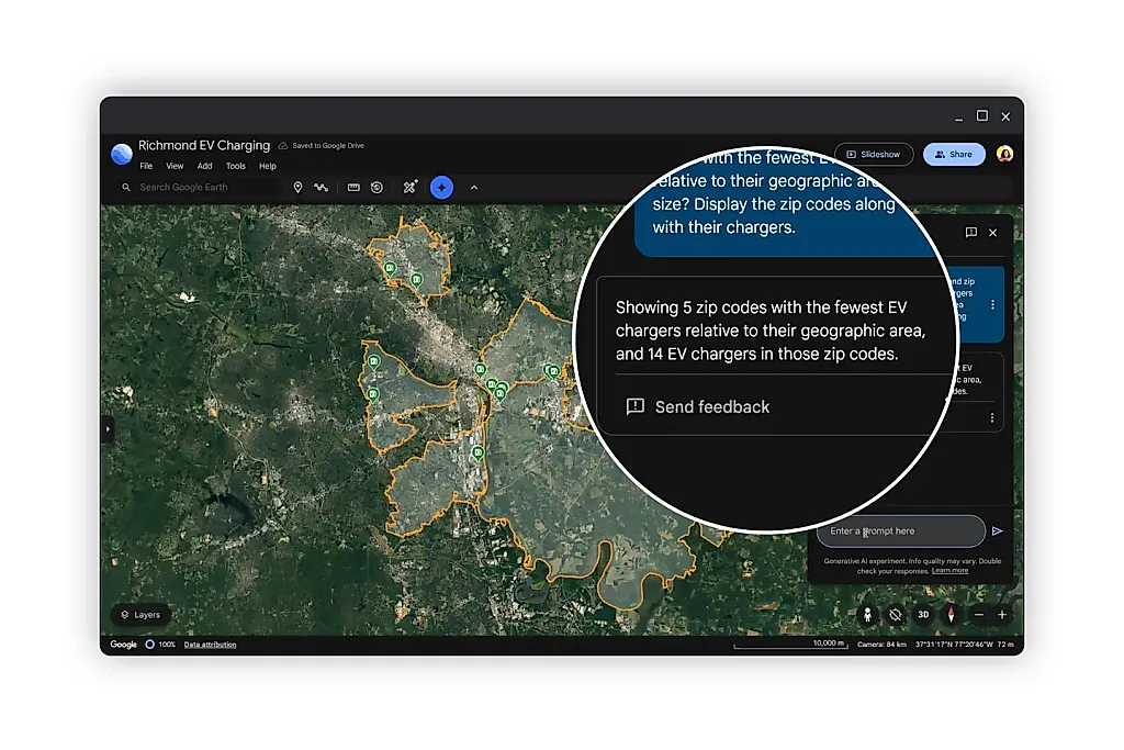 Google расширяет ИИ-функции Google Earth