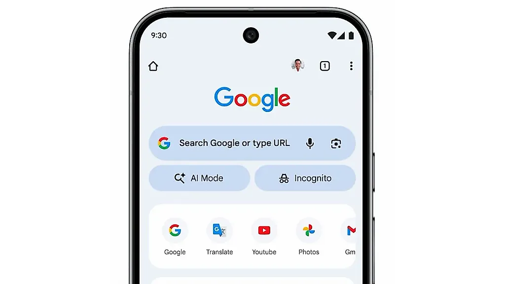 Google добавляет ярлык AI Mode в Chrome на мобильных устройствах
