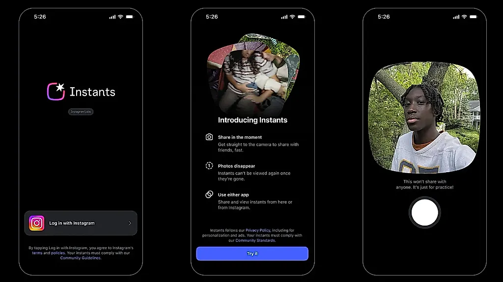 Instagram запускает новое приложение Instants для исчезающих фото