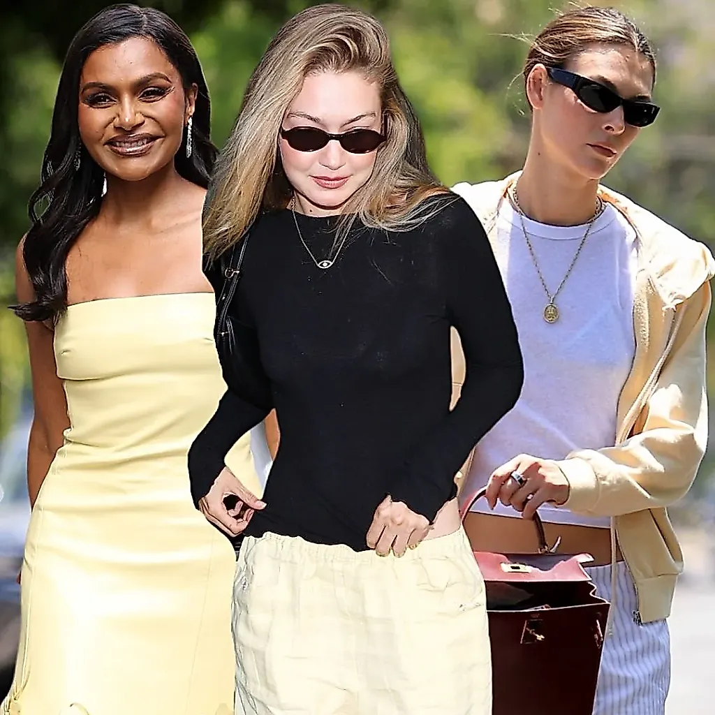 7 Outfits Spreading the Butter Yellow Color Trend Across a New Set of It Girls' Closets