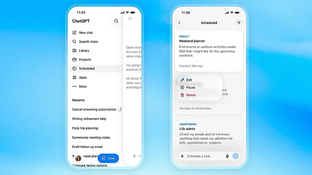 ChatGPT теперь умеет выполнять задачи по расписанию