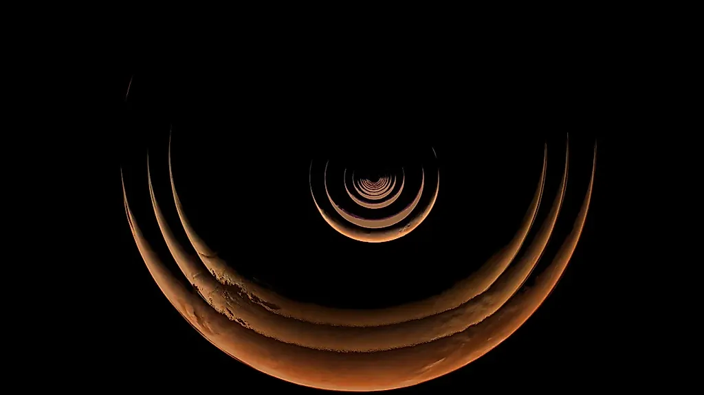 NASA делится невероятным таймлапсом: вид космического аппарата Psyche над Марсом