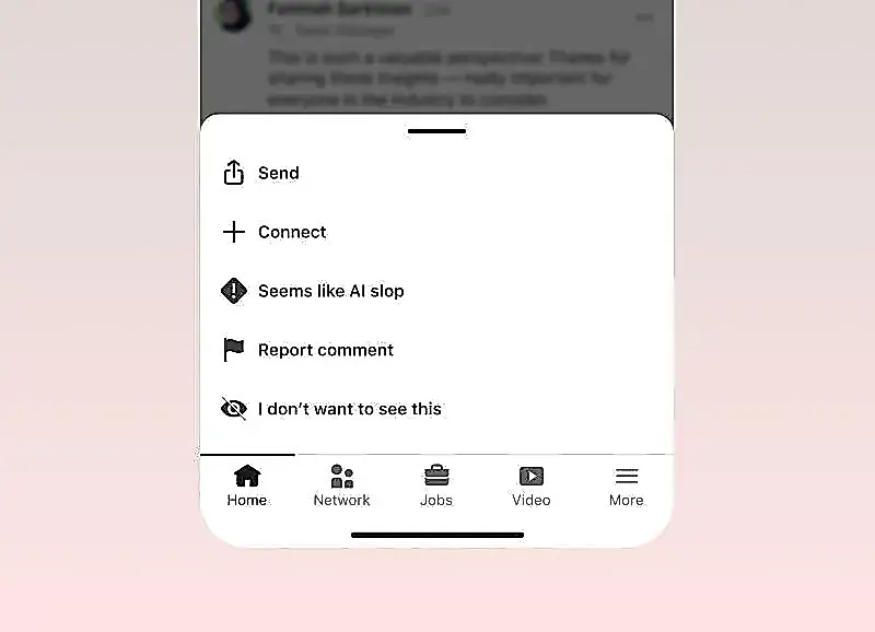 LinkedIn запускает кнопку для жалоб на «AI-мусор»