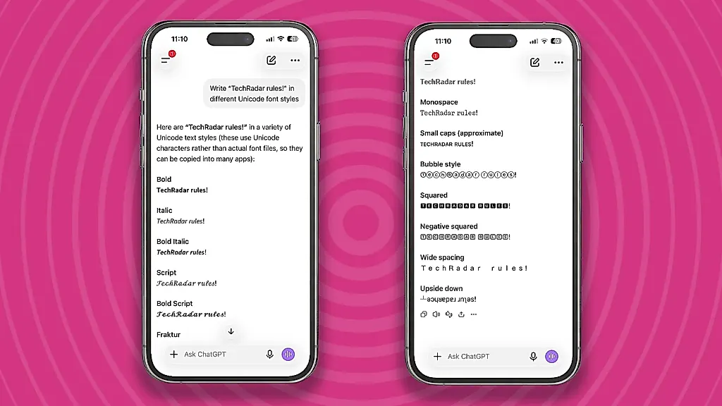 ChatGPT выдает стильные шрифты: Unicode для ленивых креативщиков