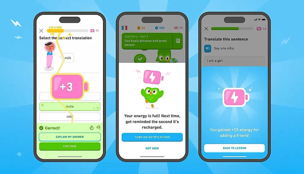 Duolingo: Энергия против сердец — новая норма?