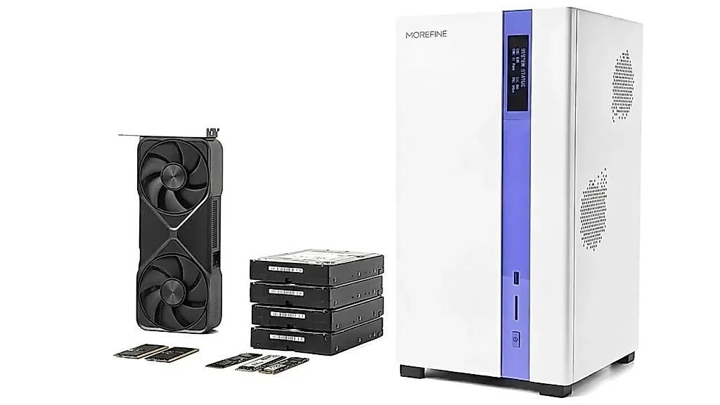 NAS вверх дном: Morefine MNAS-X1 ставит диски над видеокартой