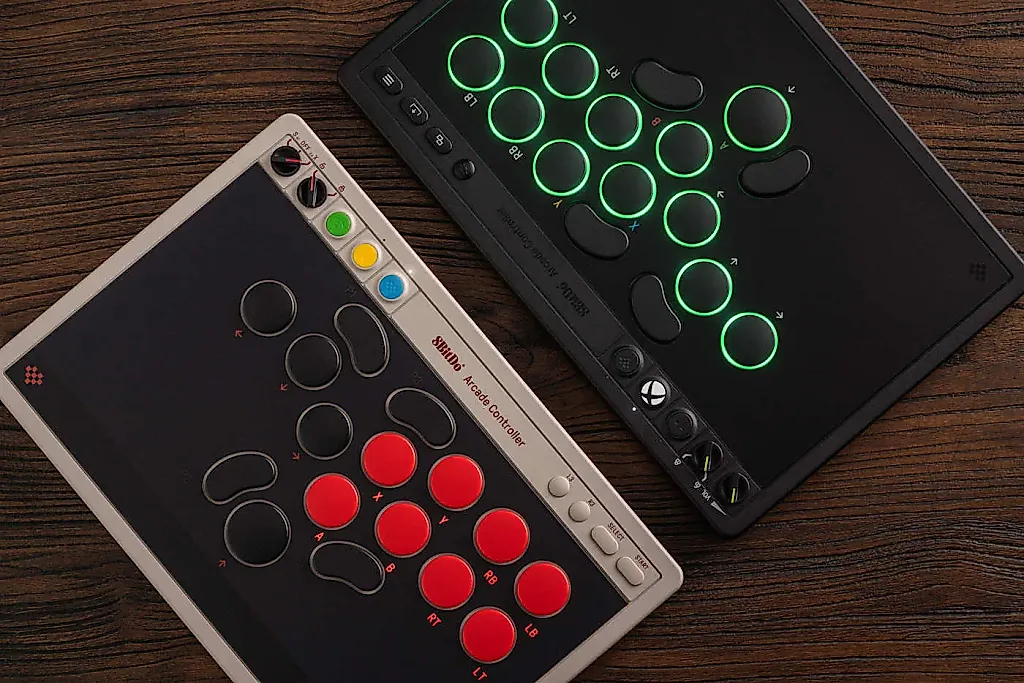 Новый аркадный контроллер от 8BitDo - как MacBook, только для боев