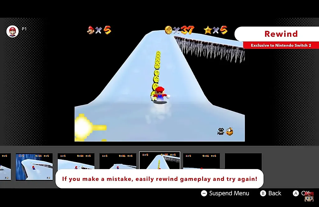 Перемотка и ностальгия: новые функции для N64 на Switch 2