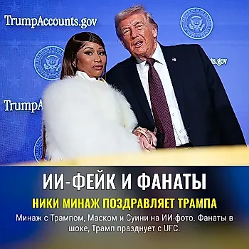 Ники Минаж поздравила Трампа с днем рождения: битва фейков и магии ИИ