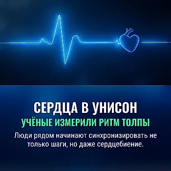 Сердца на одной волне: синхронизация пульса в толпе