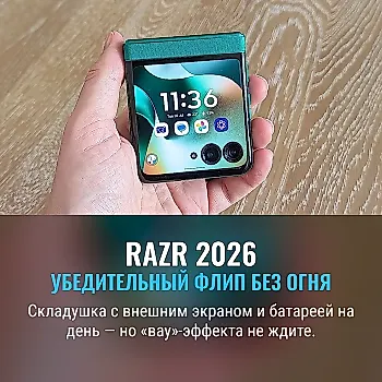 Motorola Razr 2026: Модный флип — энергии не прибавилось, но держится