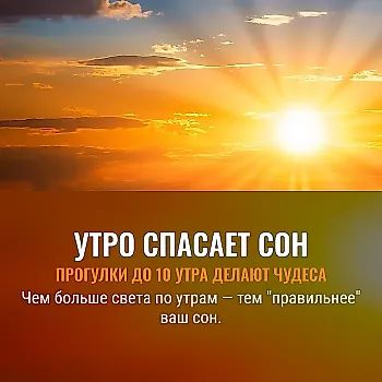 Утреннее солнце ускоряет сон