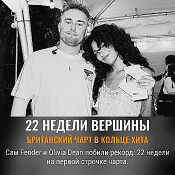 Sam Fender и Olivia Dean установили новый британский рекорд по числу недель на вершине чарта