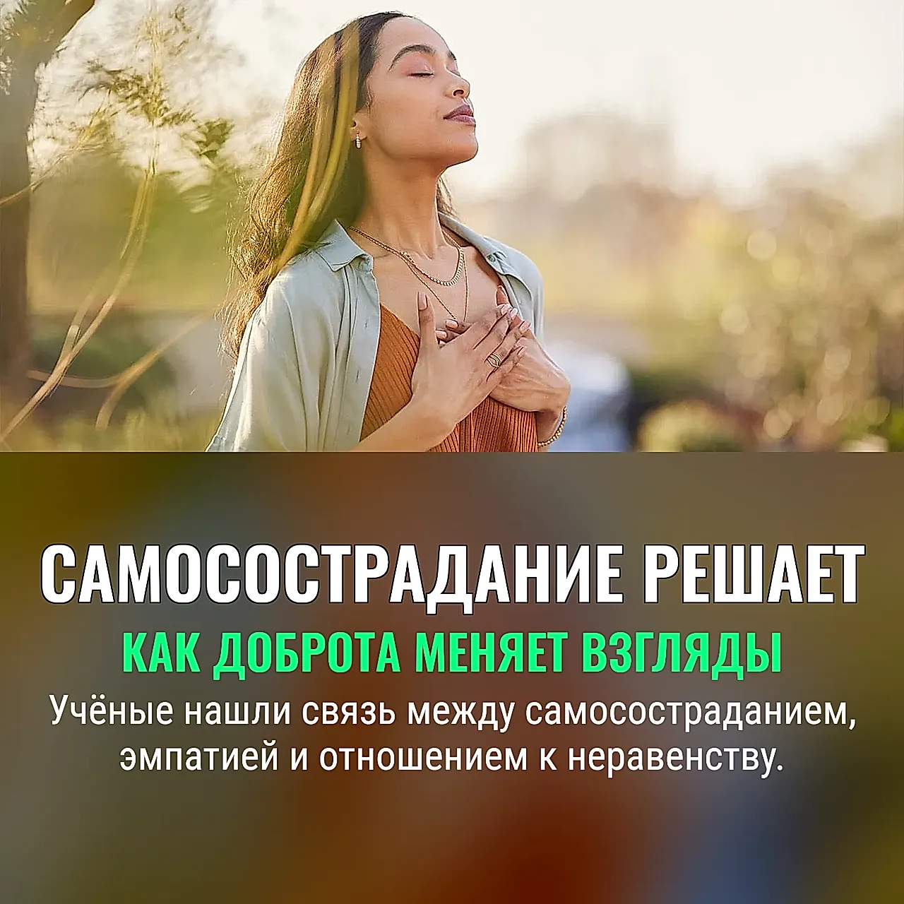 Как доброта к себе влияет на отношение к обществу