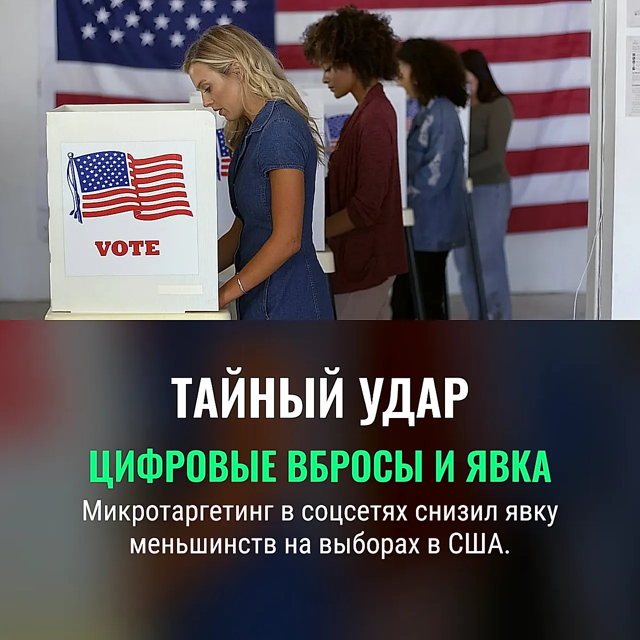 Цифровое подавление избирателей снижает явку у целевых групп