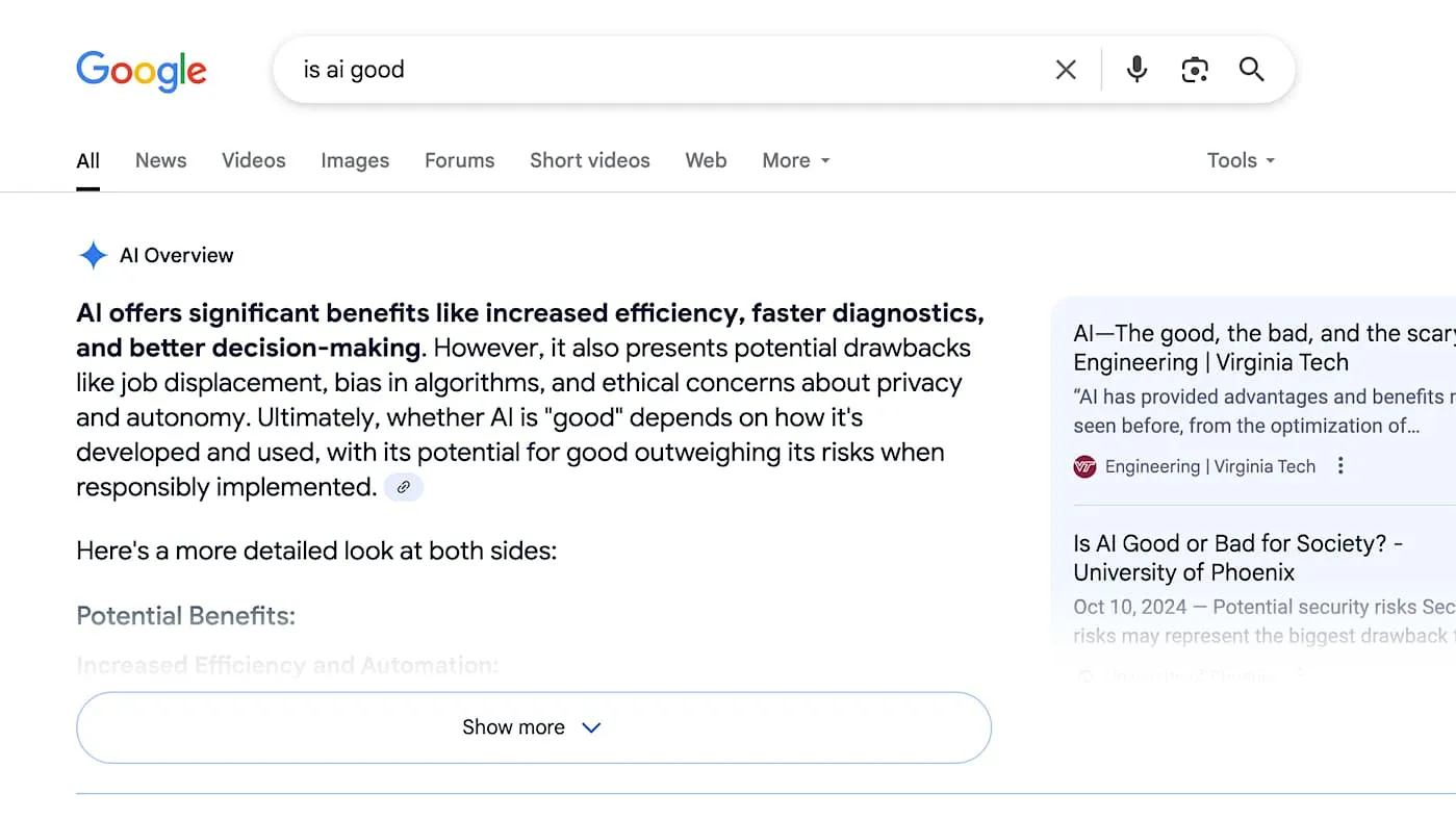 Как отключить AI-обзоры от Google и не умереть от скуки
