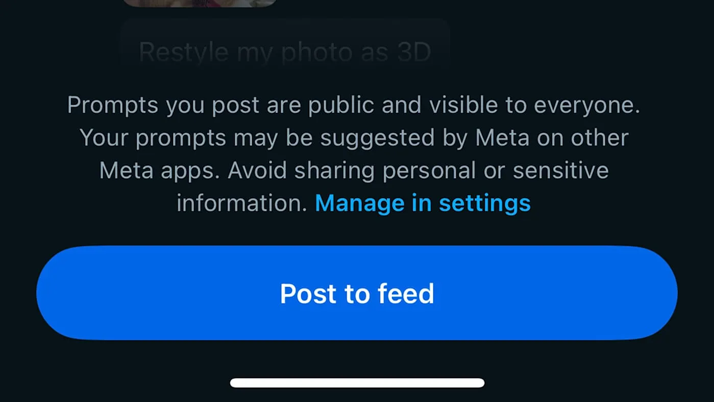 Meta напоминает: «Не делитесь личной информацией!»
