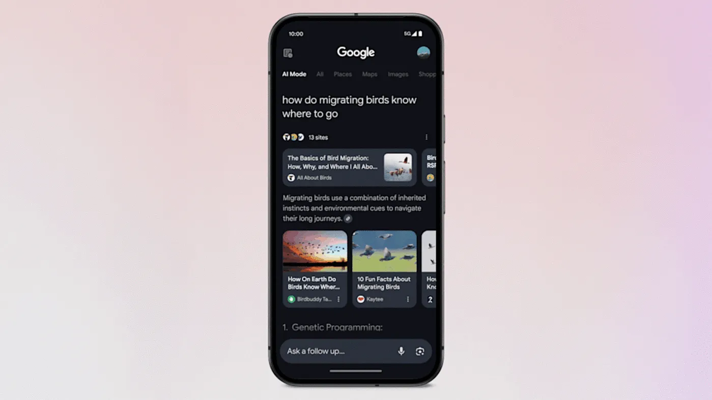 Google расширяет возможности AI Mode для поиска