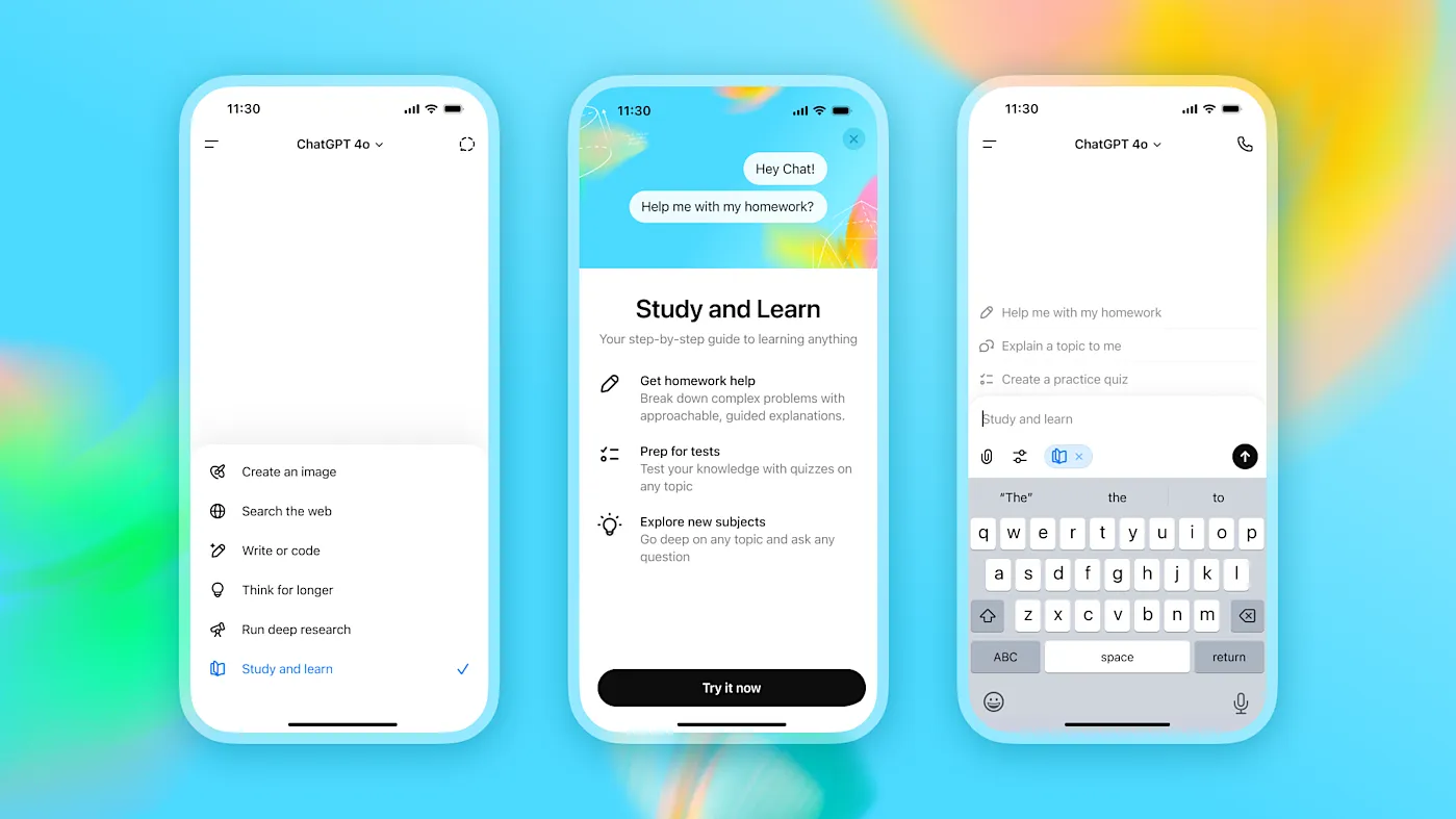OpenAI запускает Study Mode: новый способ учиться без подсказок