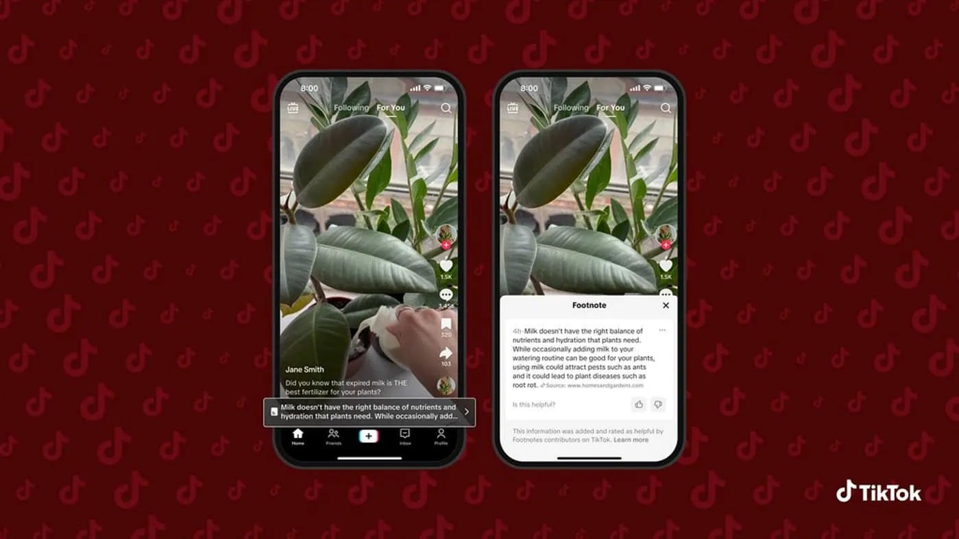 TikTok запускает «Футноты» — свой ответ на проверку фактов