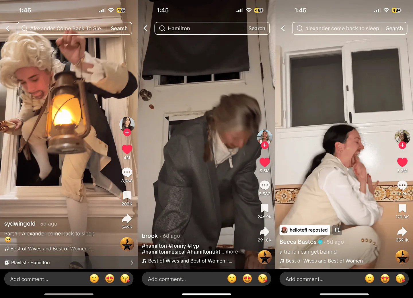 Hamilton на TikTok: 10 лет спустя — снова вирусный тренд!