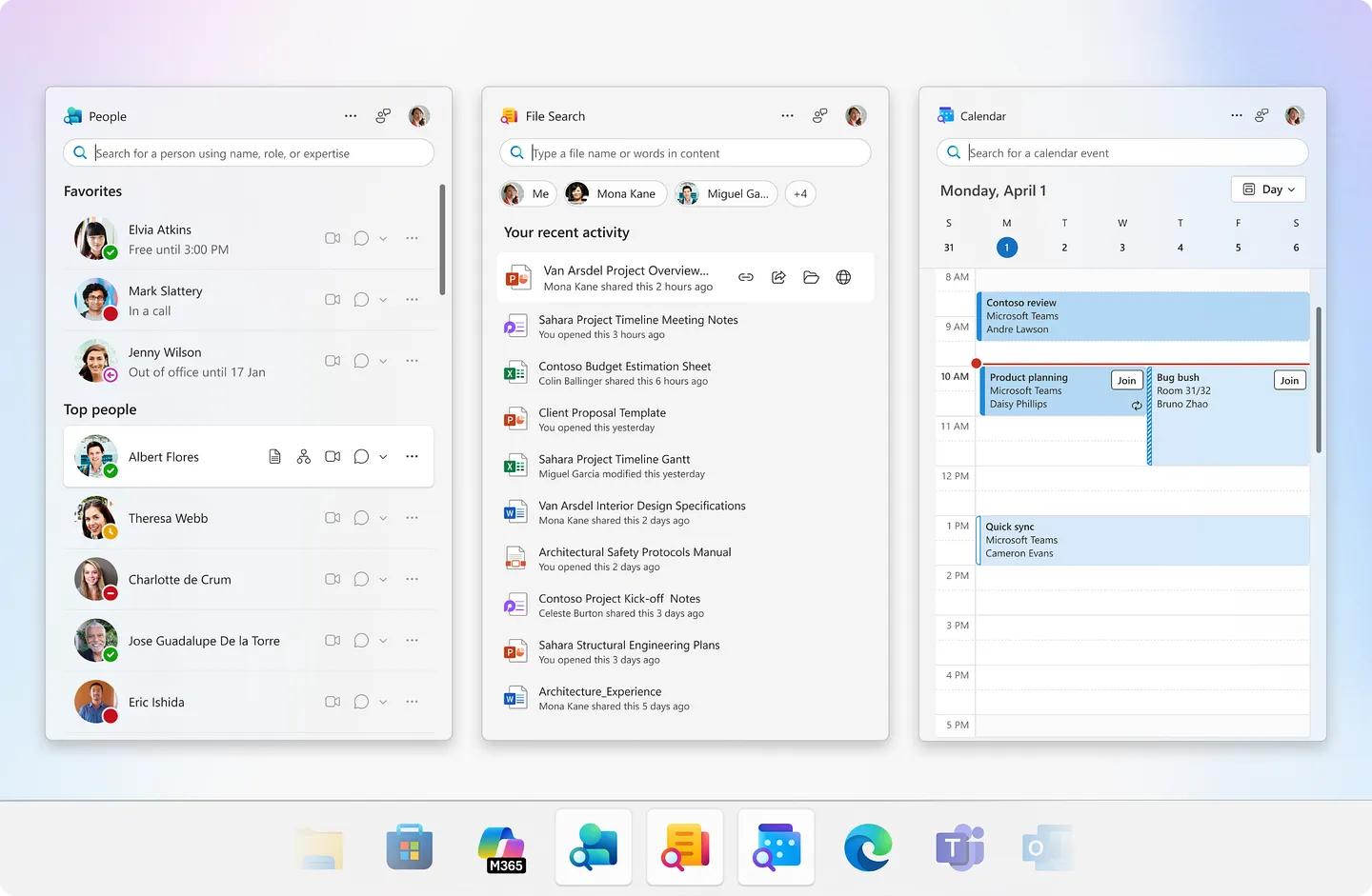 Microsoft запускает мини-приложения Office для панели задач Windows 11