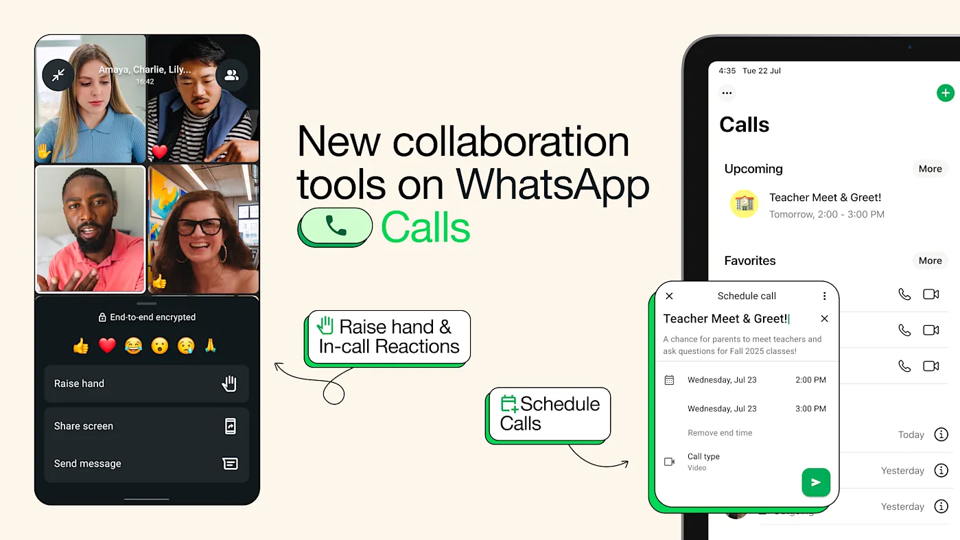 WhatsApp теперь позволяет планировать групповые звонки