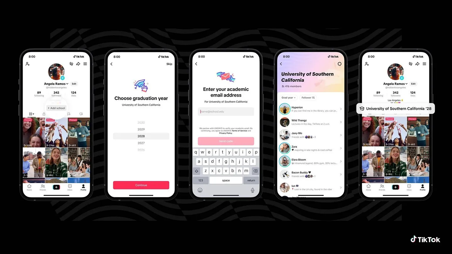 TikTok пробует скопировать Facebook для студентов