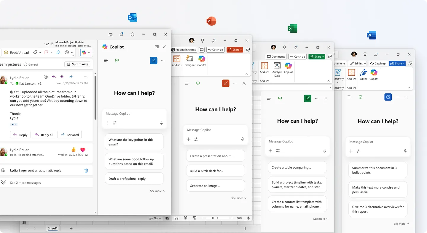 Microsoft открыла бесплатный Copilot Chat для всех Office-программ