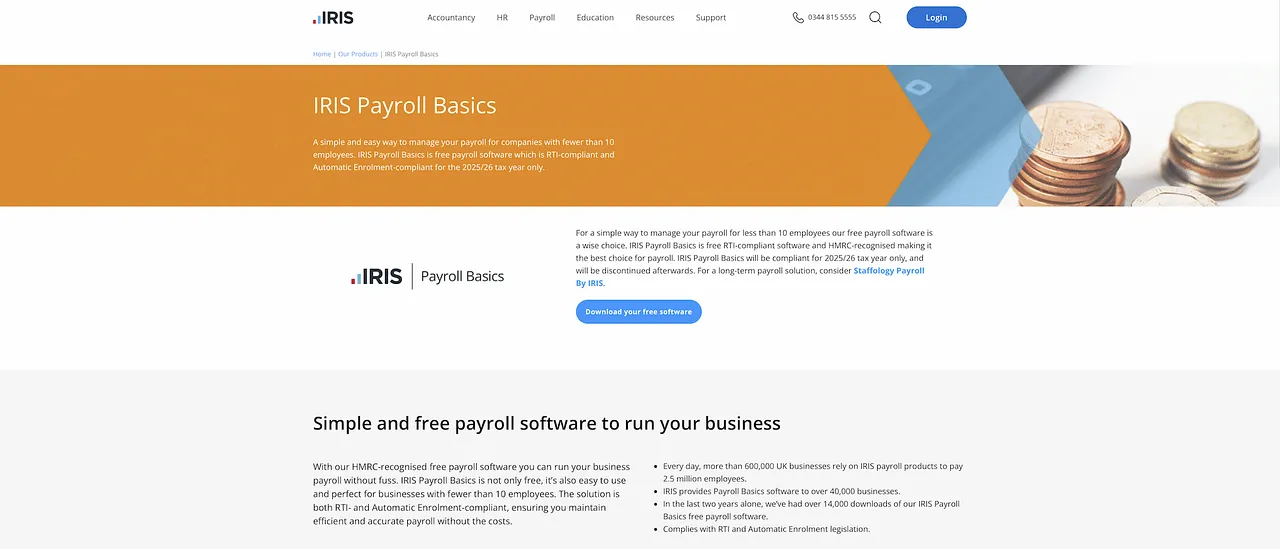 Прощай, IRIS Payroll Basics: бесплатная бухгалтерия прекращает работу в 2026 году