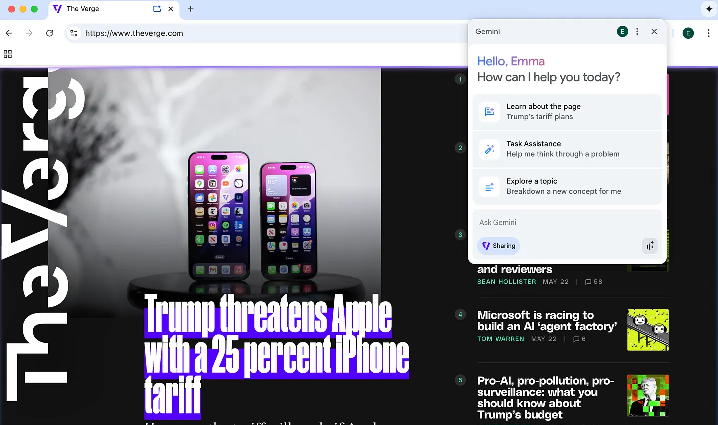 Google встраивает Gemini в Chrome: революция умных браузеров