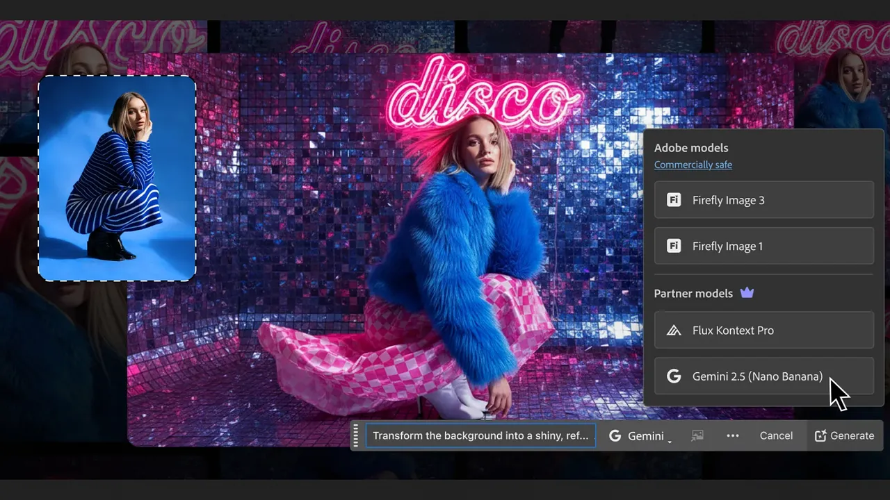 Photoshop оседлал ИИ-банан: Nano Banana теперь ломает шаблоны прямо в редакторе