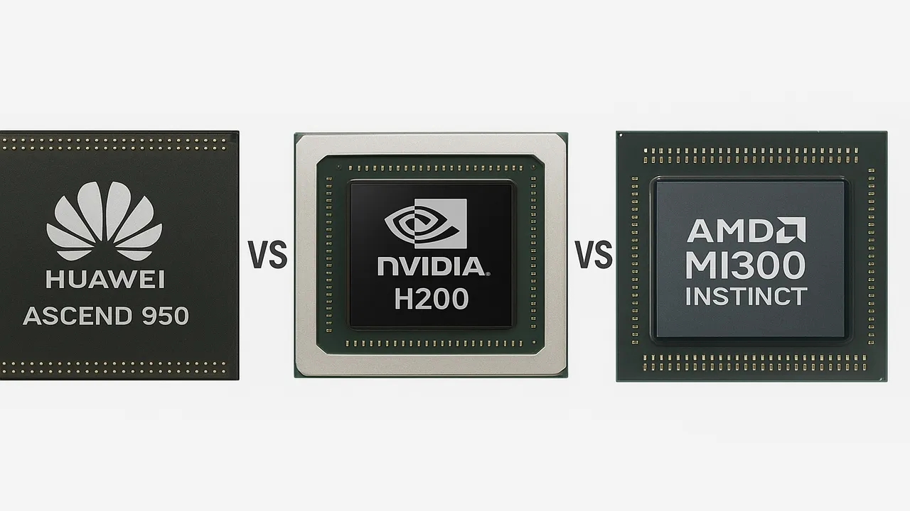 Huawei Ascend 950 против Nvidia H200 и AMD MI300 Instinct — битва ИИ-гигантов