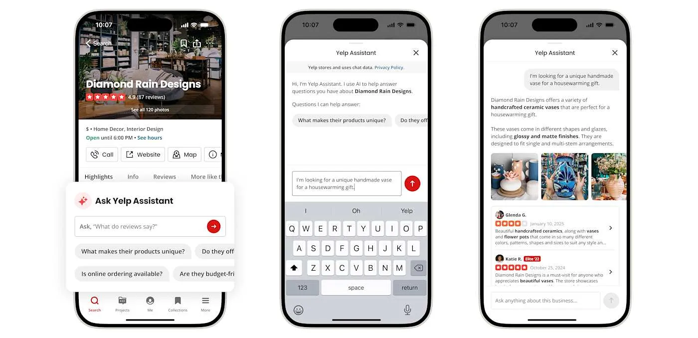 Yelp внедряет ИИ и чат-боты