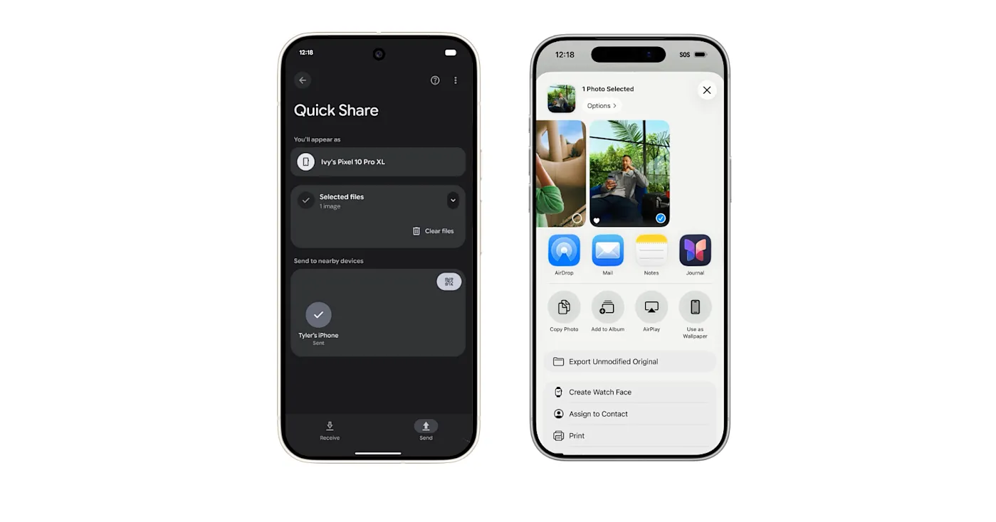 Android Quick Share теперь совместим с AirDrop на Pixel 10: что это значит?