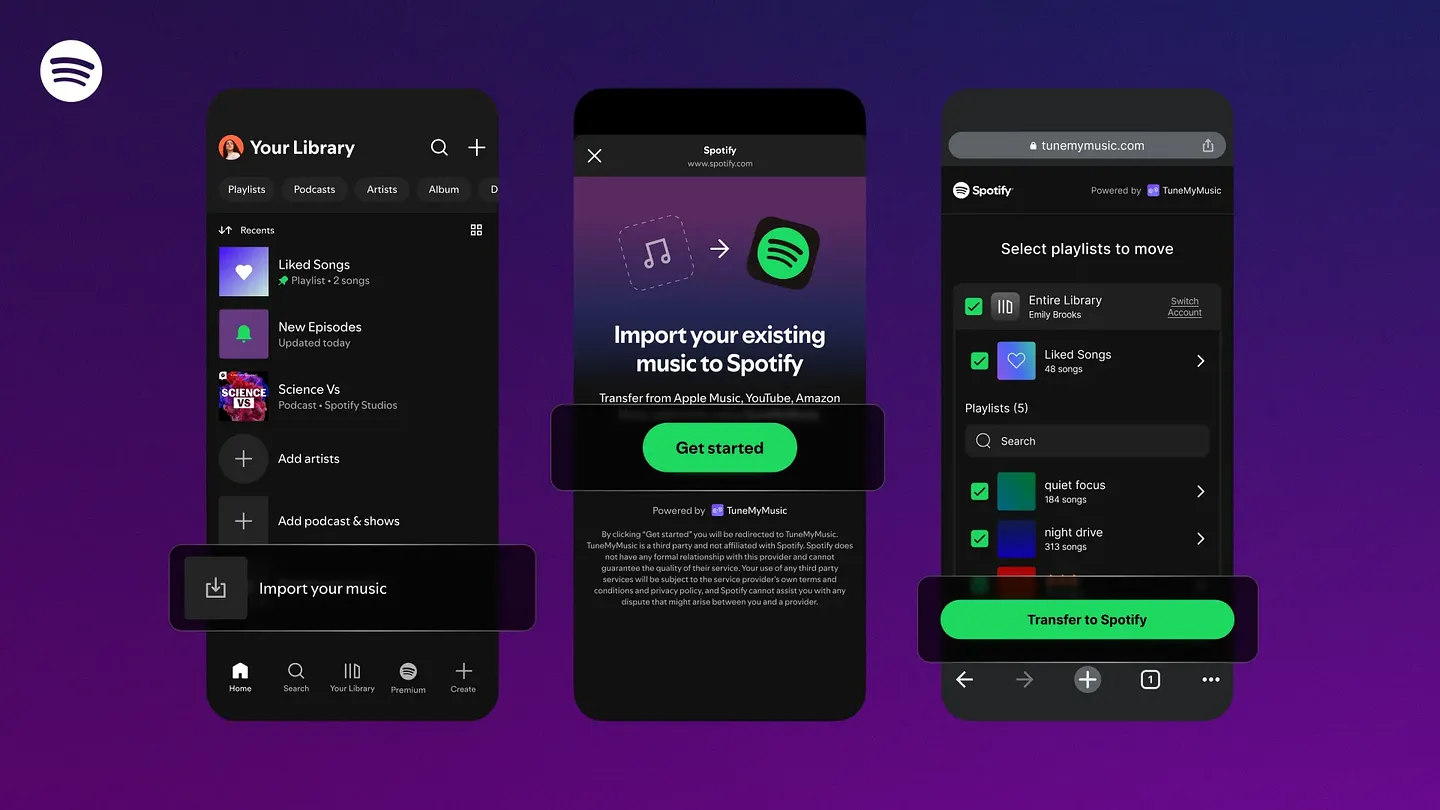 Spotify упростил перенос плейлистов из других сервисов